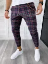 Pantaloni barbati casual regular fit in carouri B1822 13-5 E ~